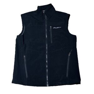 Eddie Bauer Men's SZ M Full-Zip Fleece Interior Polyester Vest Windbreaker
